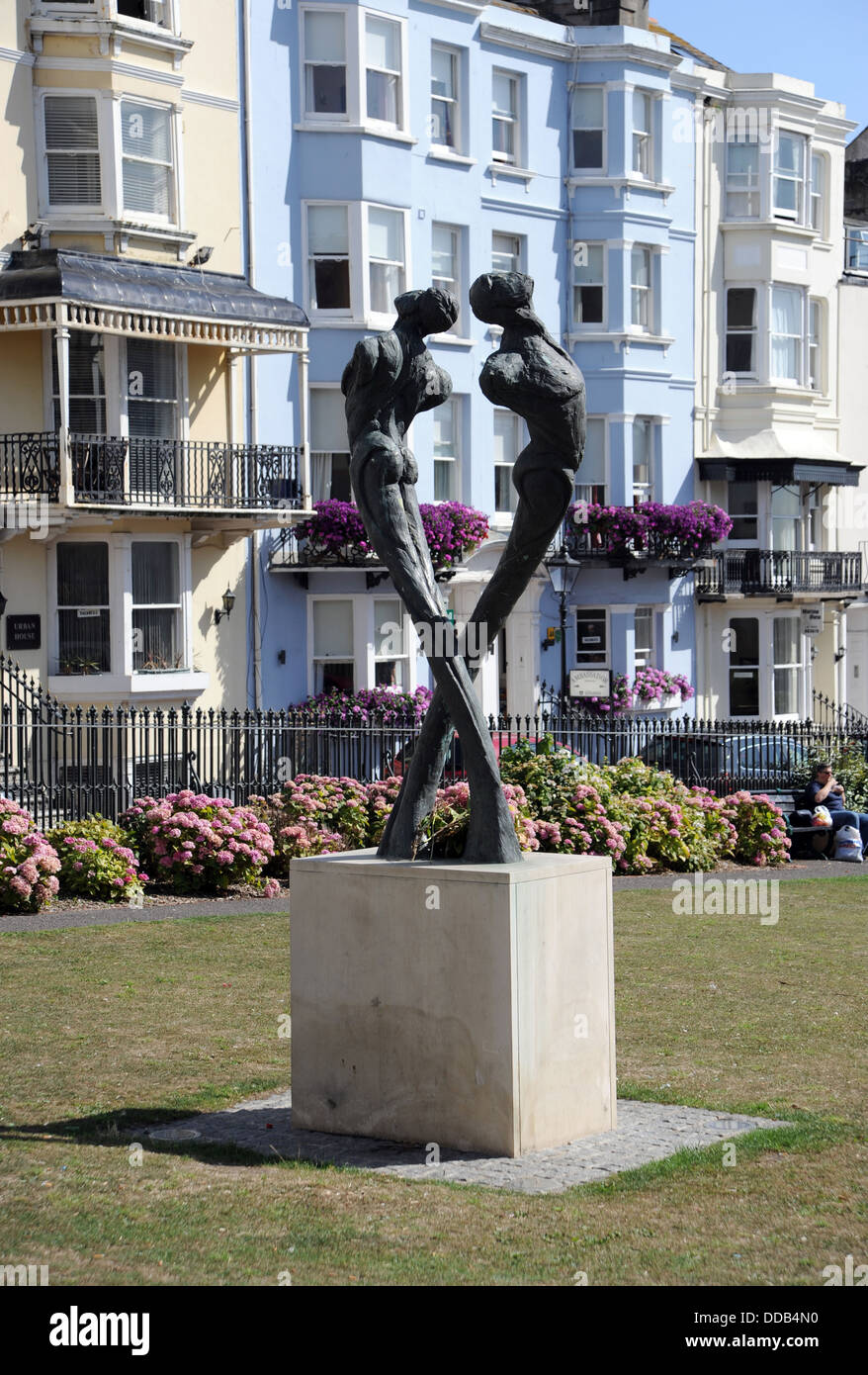 The Aids HIV memorial statue in the New Steine kemptown Brighton UK