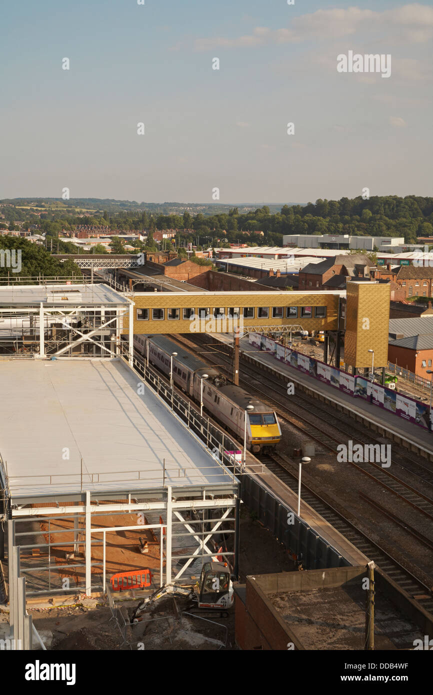Redevelopment of Wakefield Westgate Railway Station. Stock Photo
