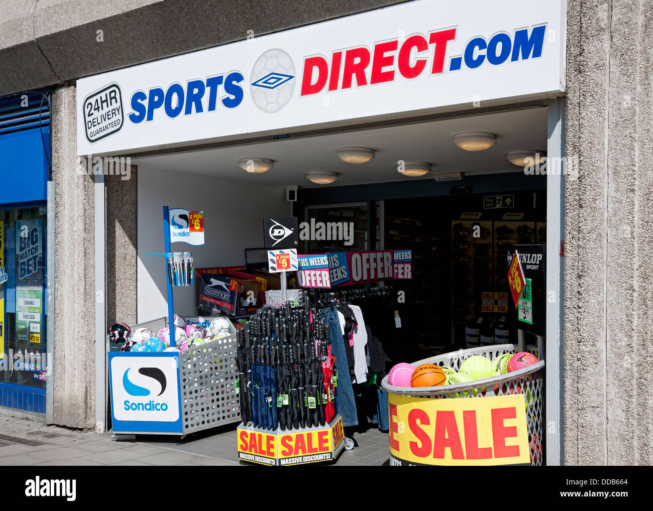 Sports Direct Sports Direct.com shop store Scarborough North Yorkshire England UK United Kingdom GB Great Britain Stock Photo