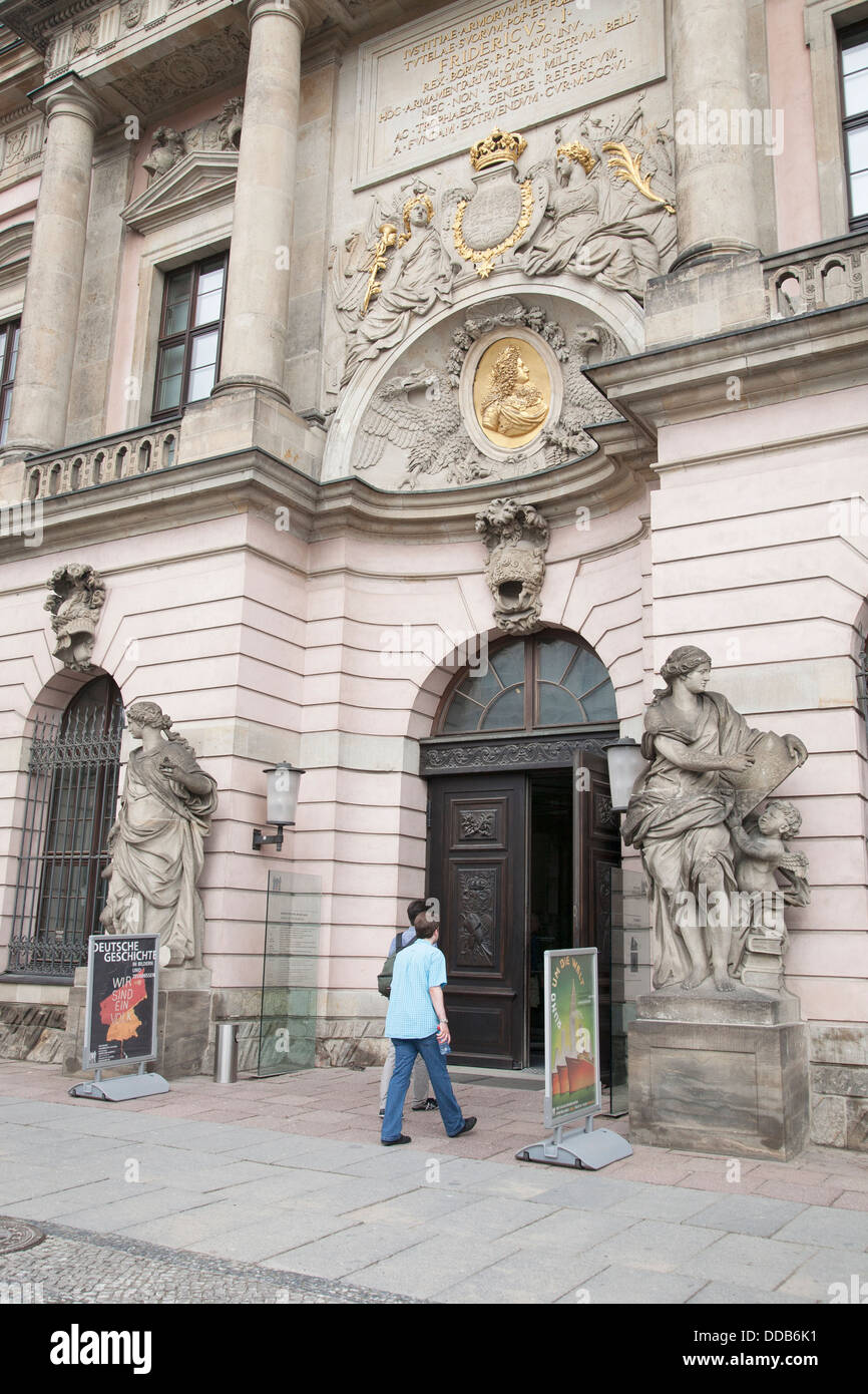 Main Entrance of Deutches Historisches - German History Museum on Unter den Linden Street; Berlin; Germany, Europe Stock Photo