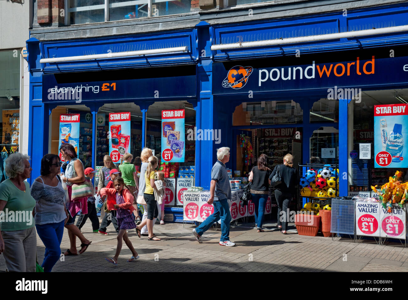 People outside Poundworld pound shop store Westborough Scarborough