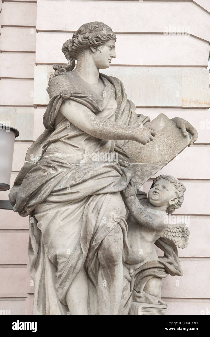 Statue outside Deutches Historisches - German History Museum on Unter den Linden Street; Berlin; Germany, Europe Stock Photo