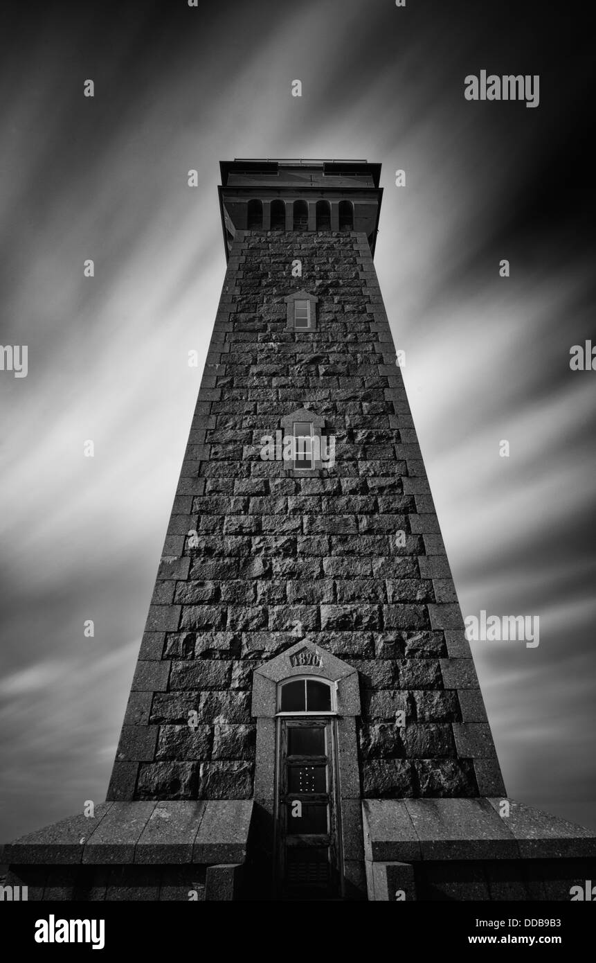 Lighthouse against moody sky, Vinga, Gothenburg, Sweden Stock Photo