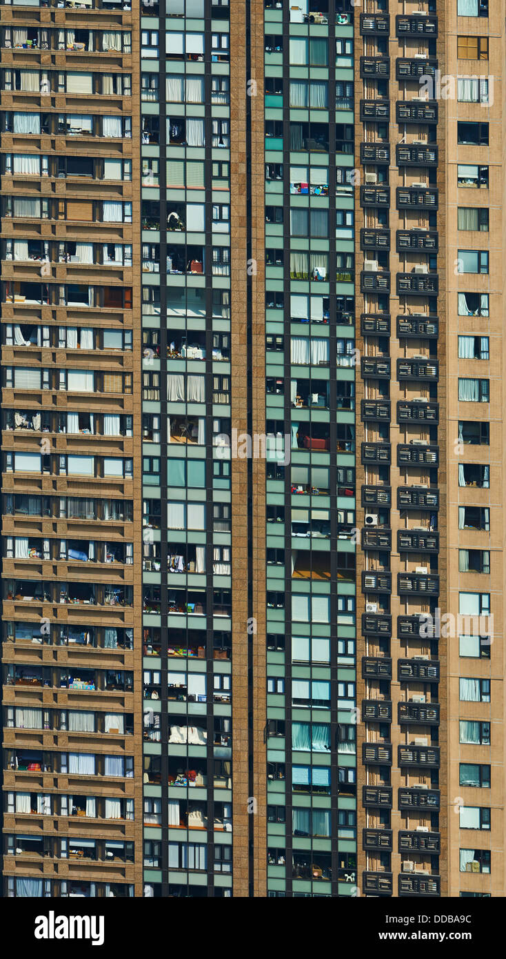 China, Hong-Kong, architecture of Hong Kong from Victoria Peak Stock Photo