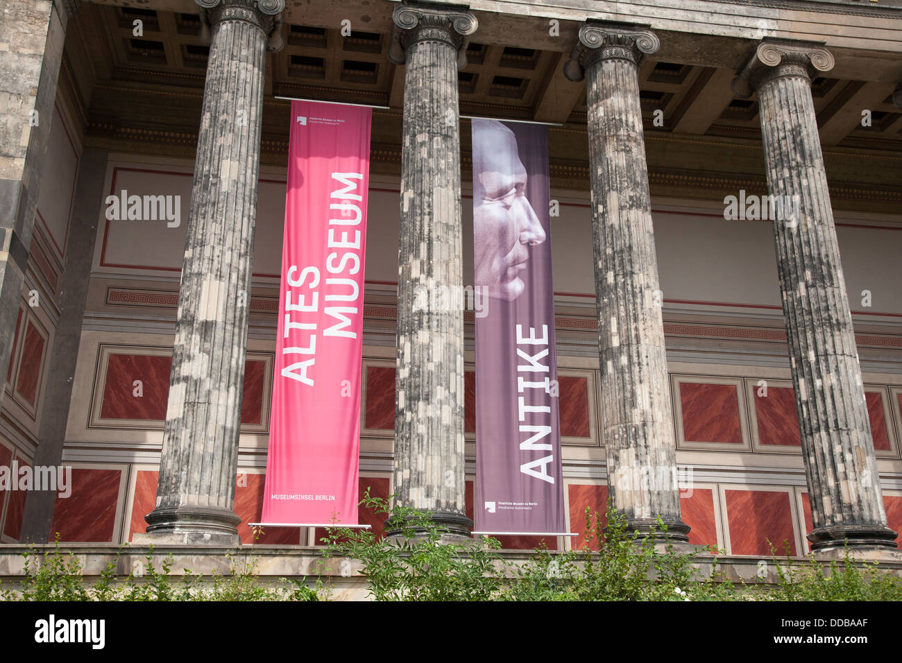 Antike Exhibition Poster, Altes Museum, Berlin, Germany Stock Photo