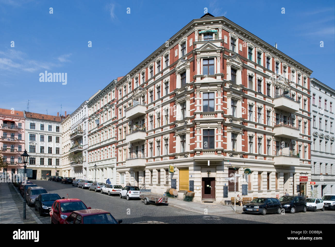 Berlin, Germany, Green currentlyapartment houses at Chamissoplatz in