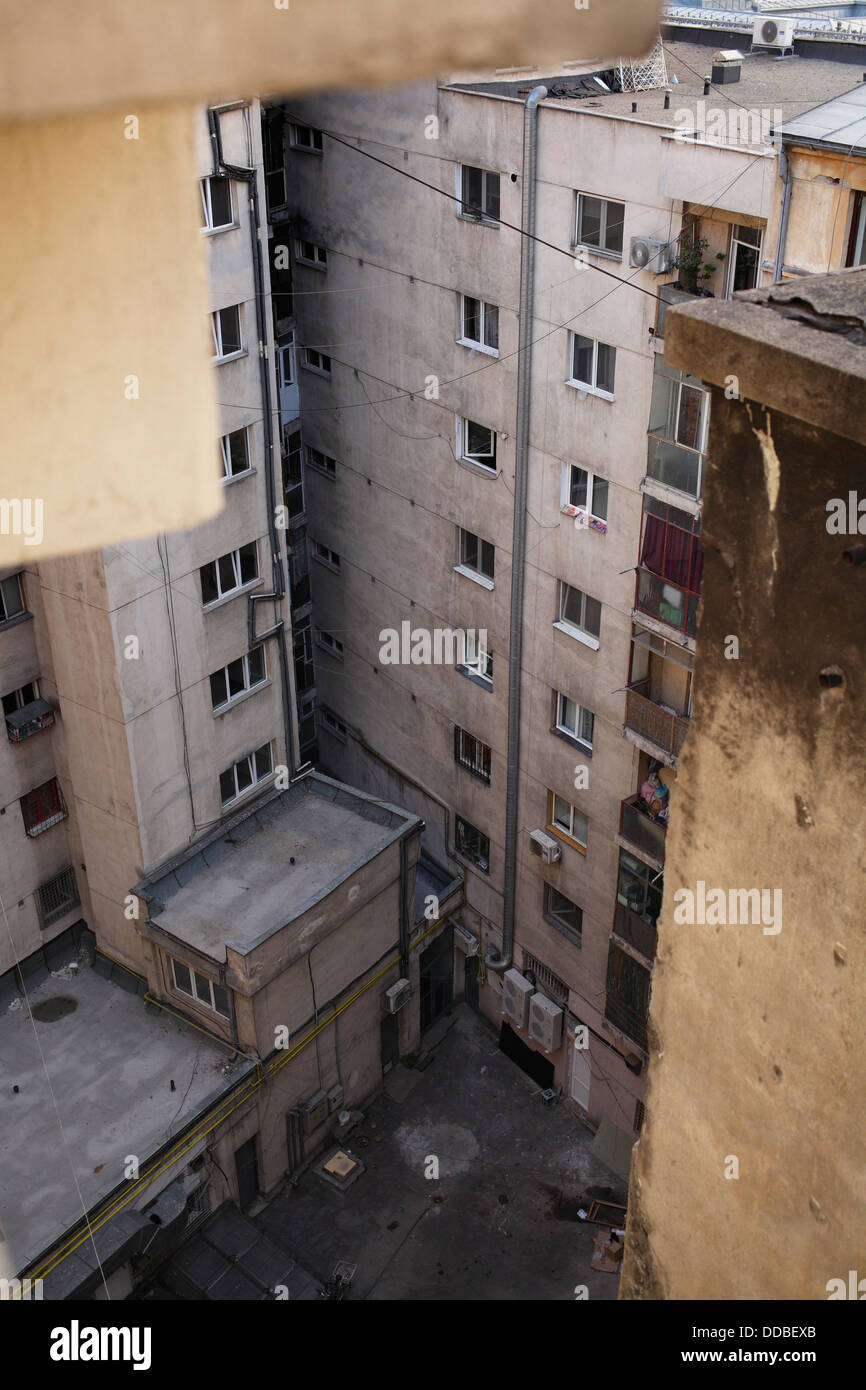 Bucharest, Romania, a backyard in Bucharest Stock Photo