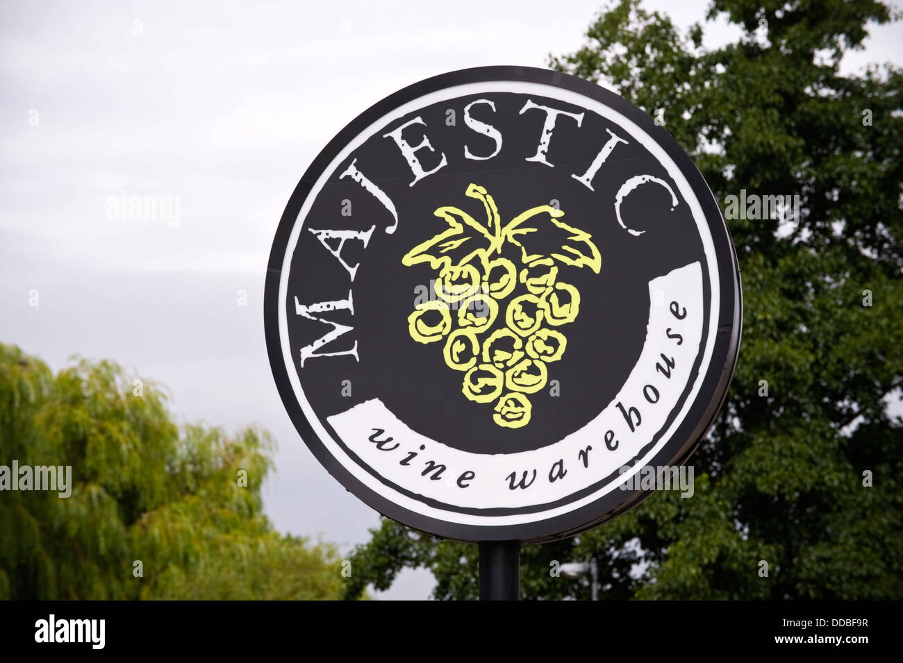 Sign outside MAJESTIC WINE WAREHOUSE in the city of York North