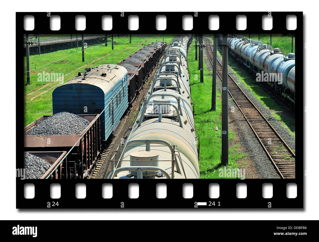 Long freight train Cut Out Stock Images & Pictures Alamy