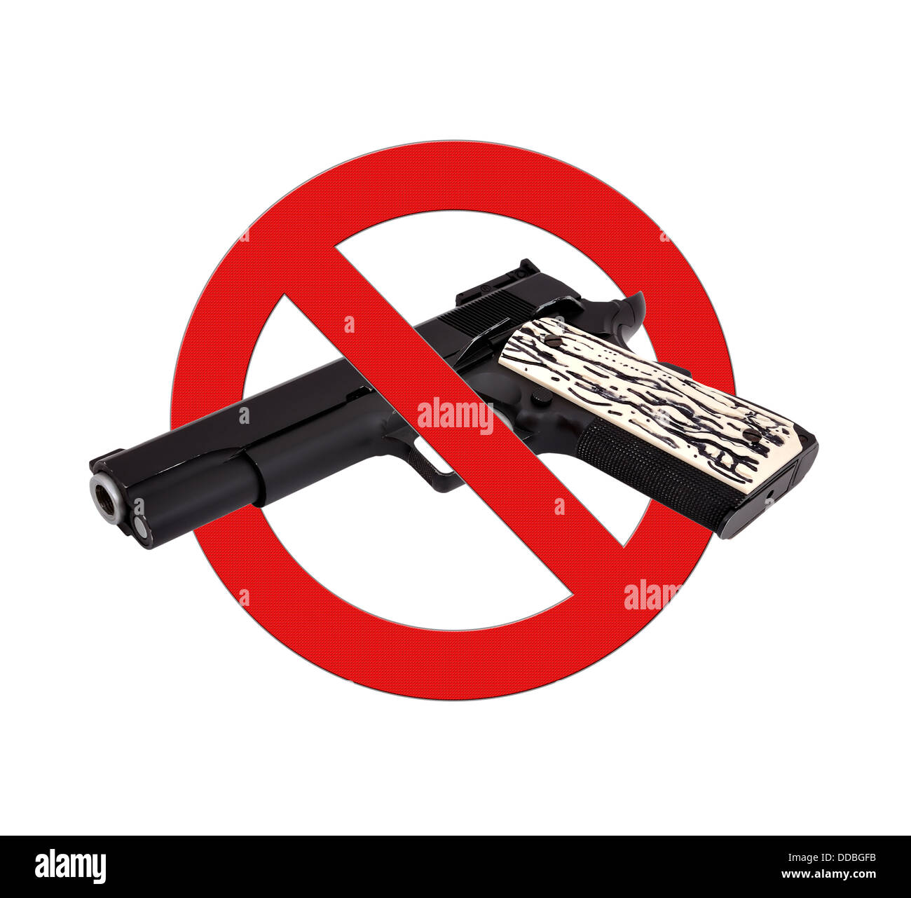 sign prohibiting gun Stock Photo - Alamy