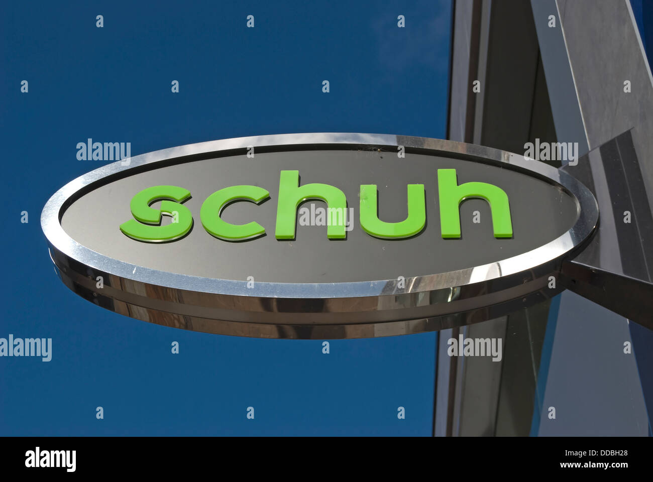 sign of the footwear retailer schuh, in kingston upon thames, surrey, england Stock Photo