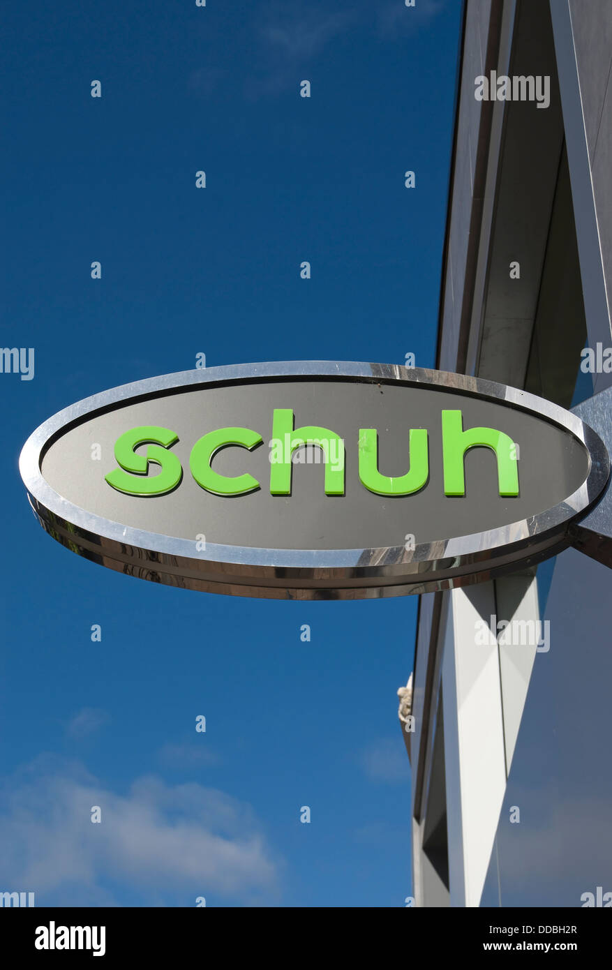 sign of the footwear retailer schuh, in kingston upon thames, surrey, england Stock Photo