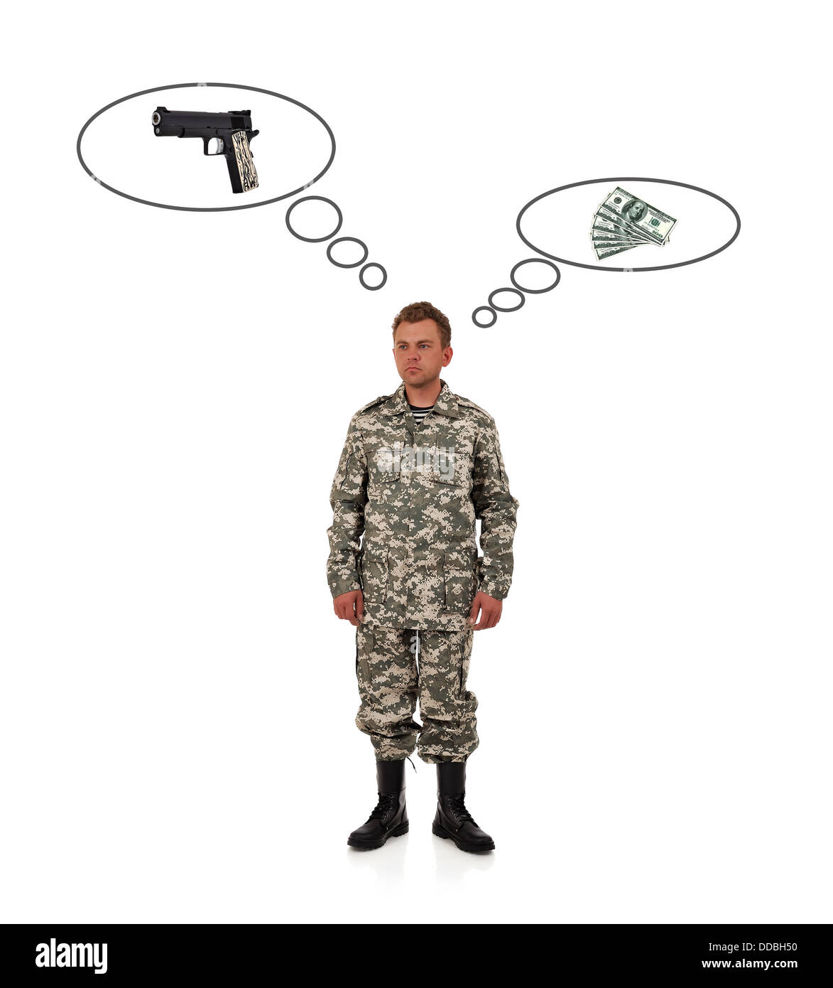 Man in military clothing gun hi-res stock photography and images - Alamy