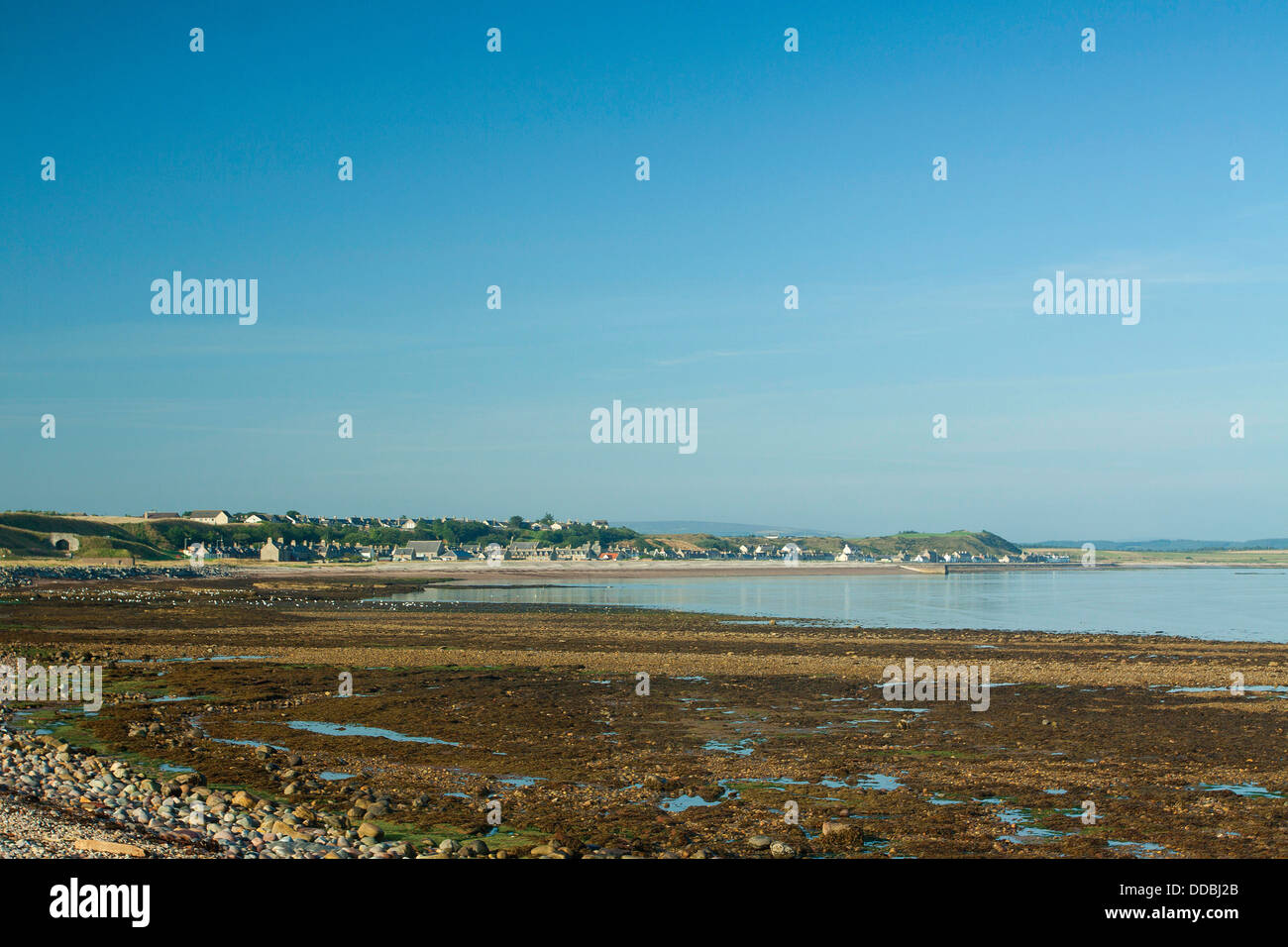 Portgordon and Spey Bay from Buckie, Moray Stock Photo