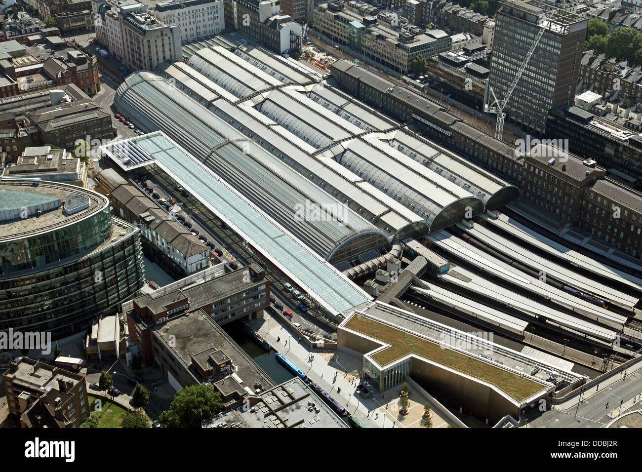 aerial view of Paddington Station in London W2 Stock Photo