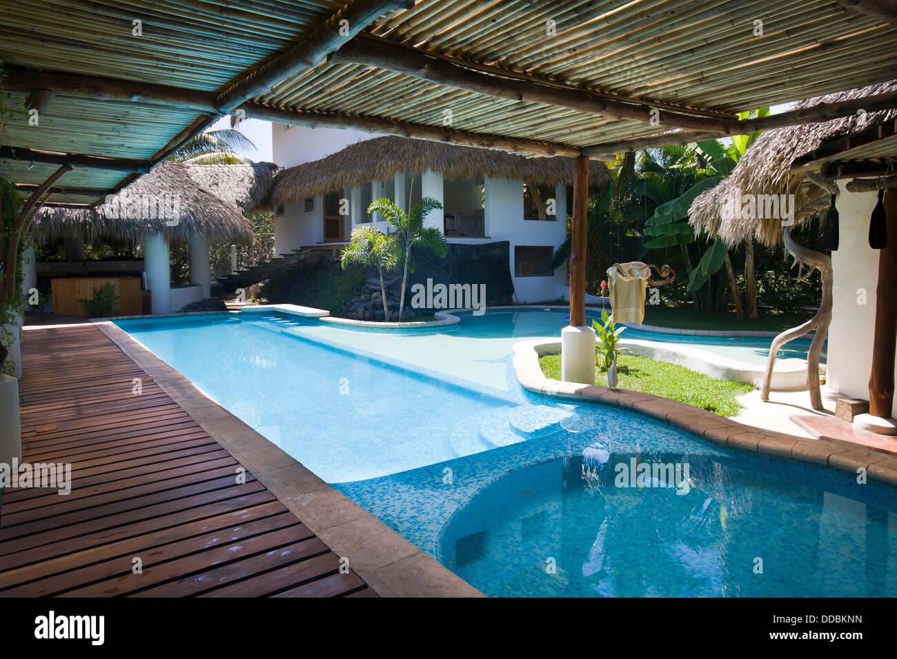 Guatemala, Beach house Stock Photo Alamy