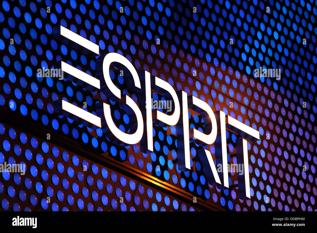 Hong Kong, China, logo of the clothing manufacturer Esprit Stock Photo