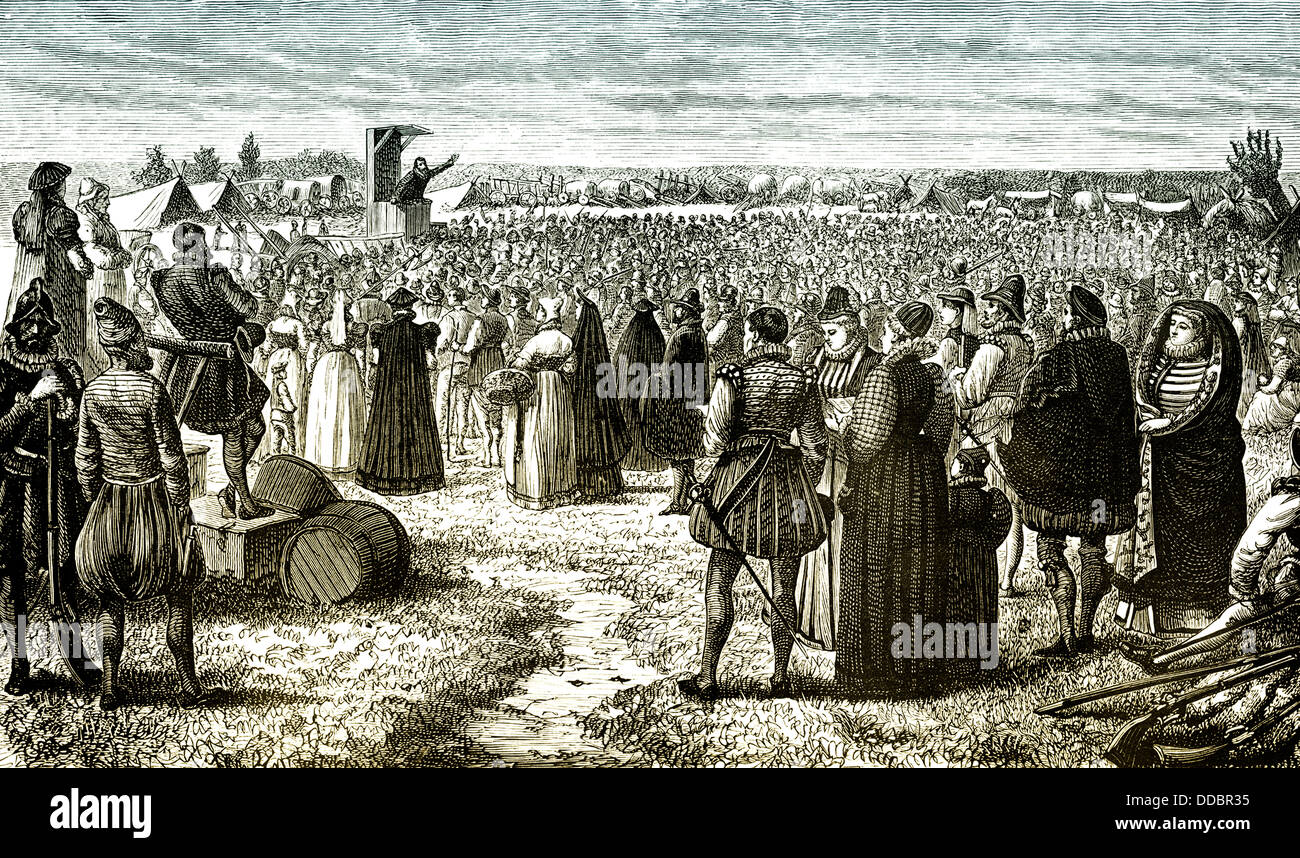 meeting of the Calvinists near Ghent, 16th century Stock Photo