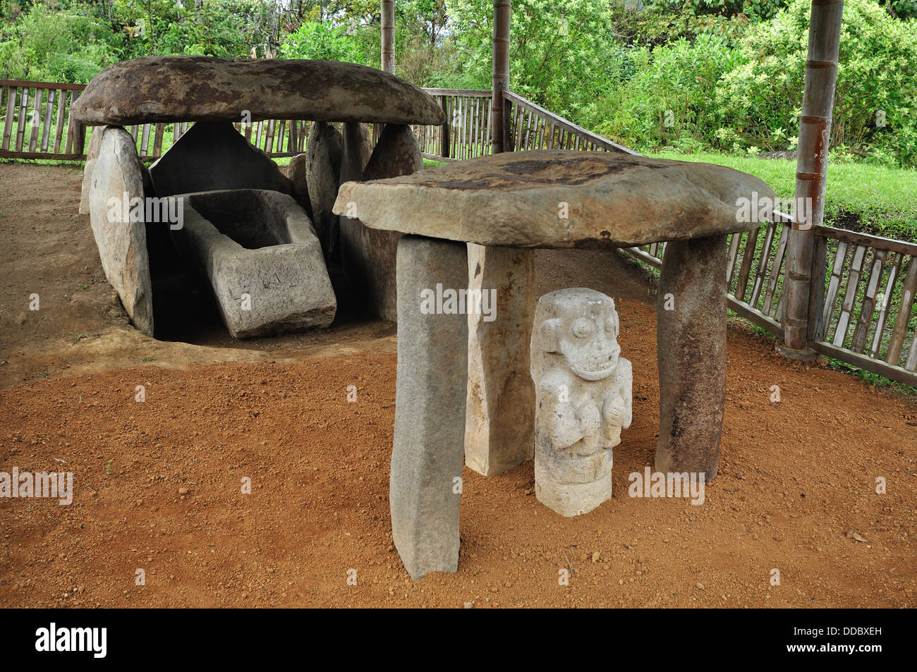 Alto de los Idolos in ISNOS - Archaeological Park of SAN AGUSTIN . Department of Huila.COLOMBIA Stock Photo