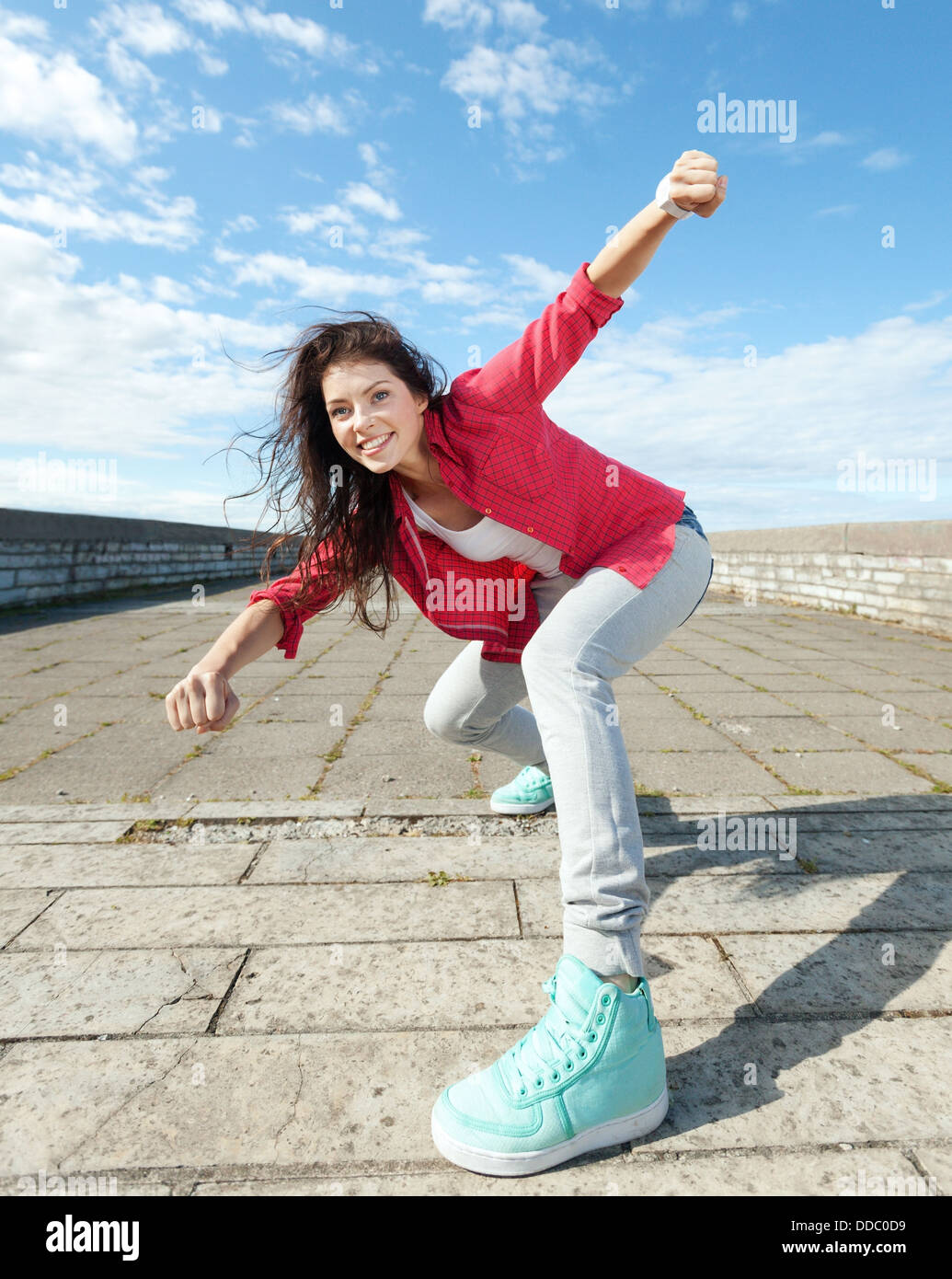 beautiful dancing girl in movement Stock Photo Alamy