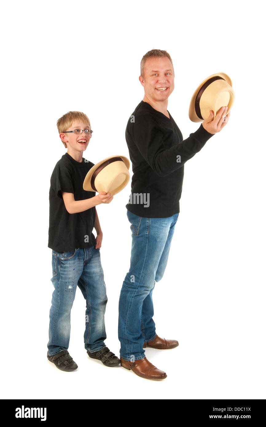 Sturdy father and son Stock Photo