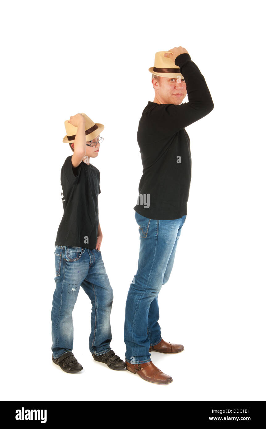 Sturdy father and son Stock Photo