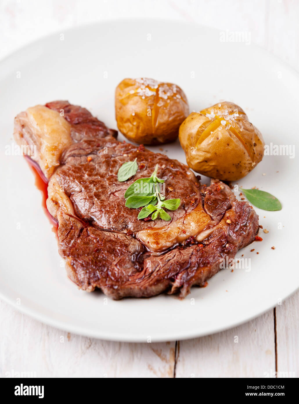 Ribeye steak baked potato hi-res stock photography and images - Alamy