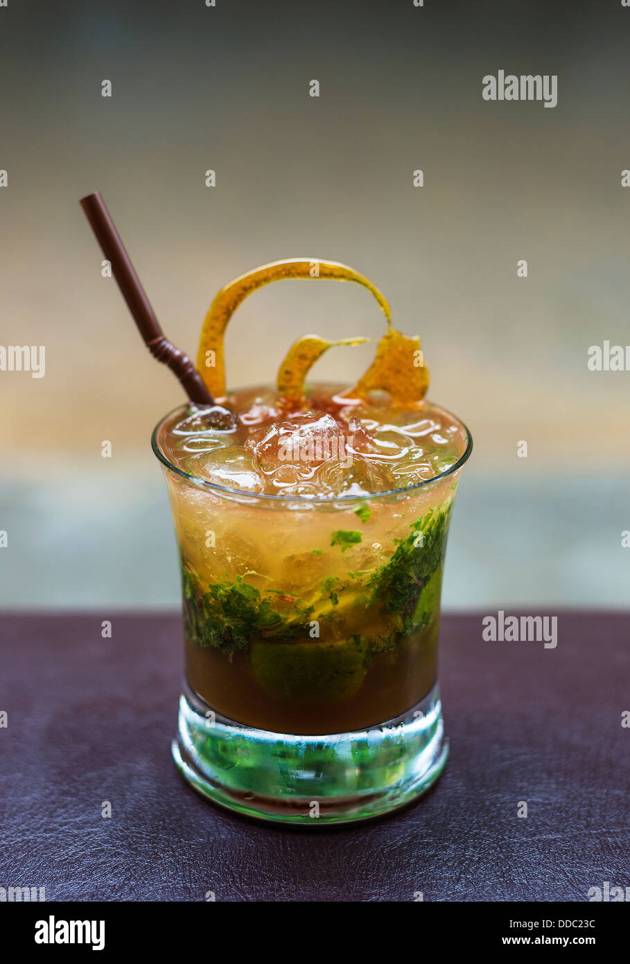 mojito rum alcoholic cocktail drink Stock Photo