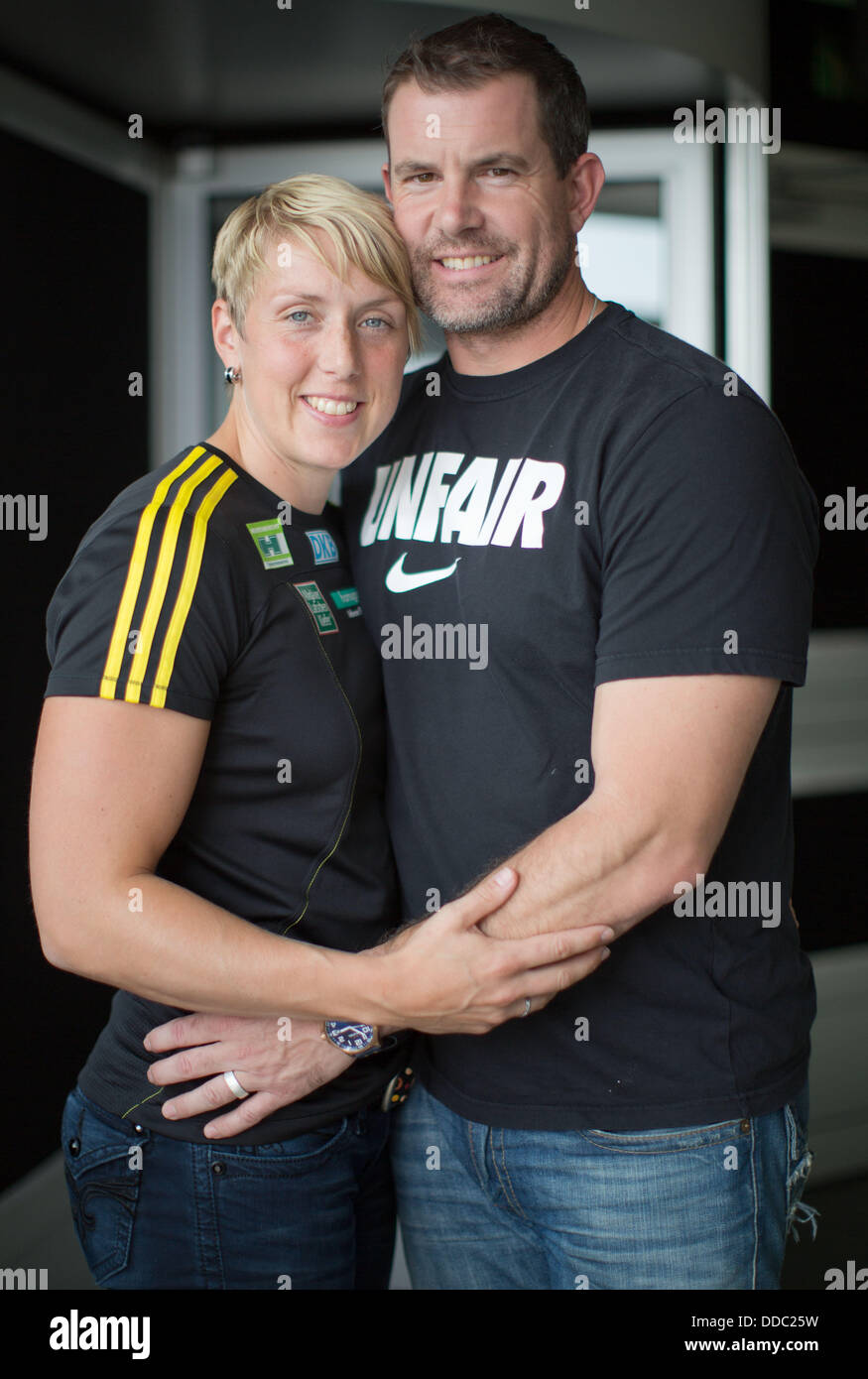 Javelin thrower Christina Obergföll and her partner and coach Boris ...