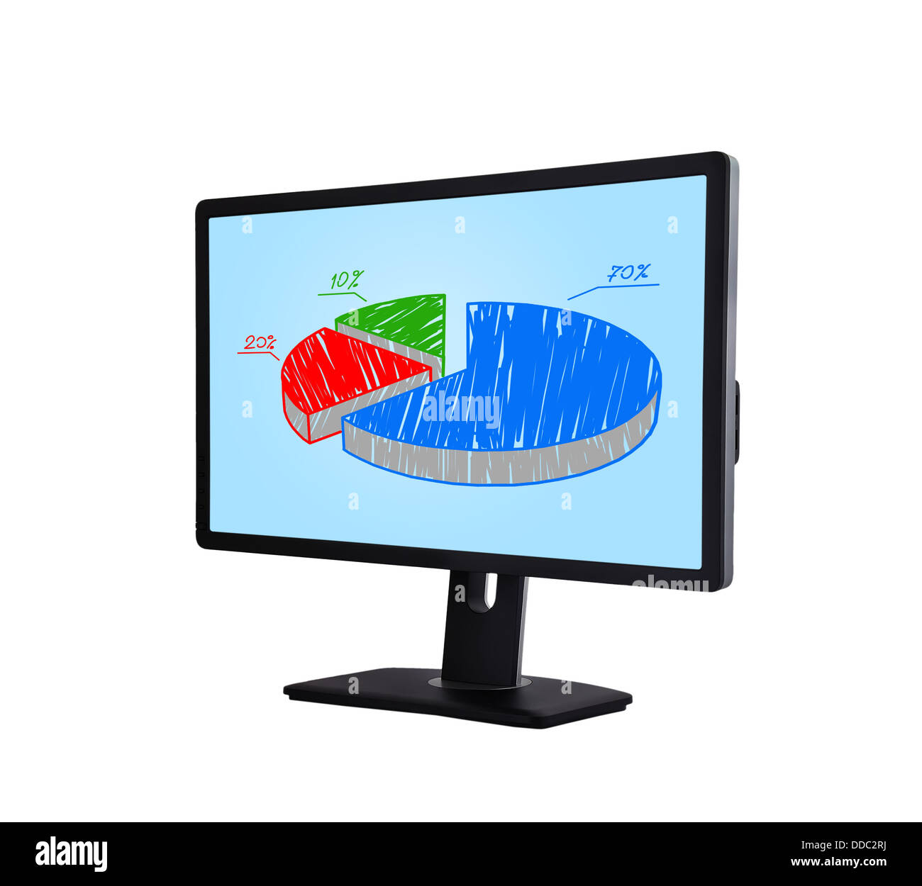 monitor with chart Stock Photo - Alamy