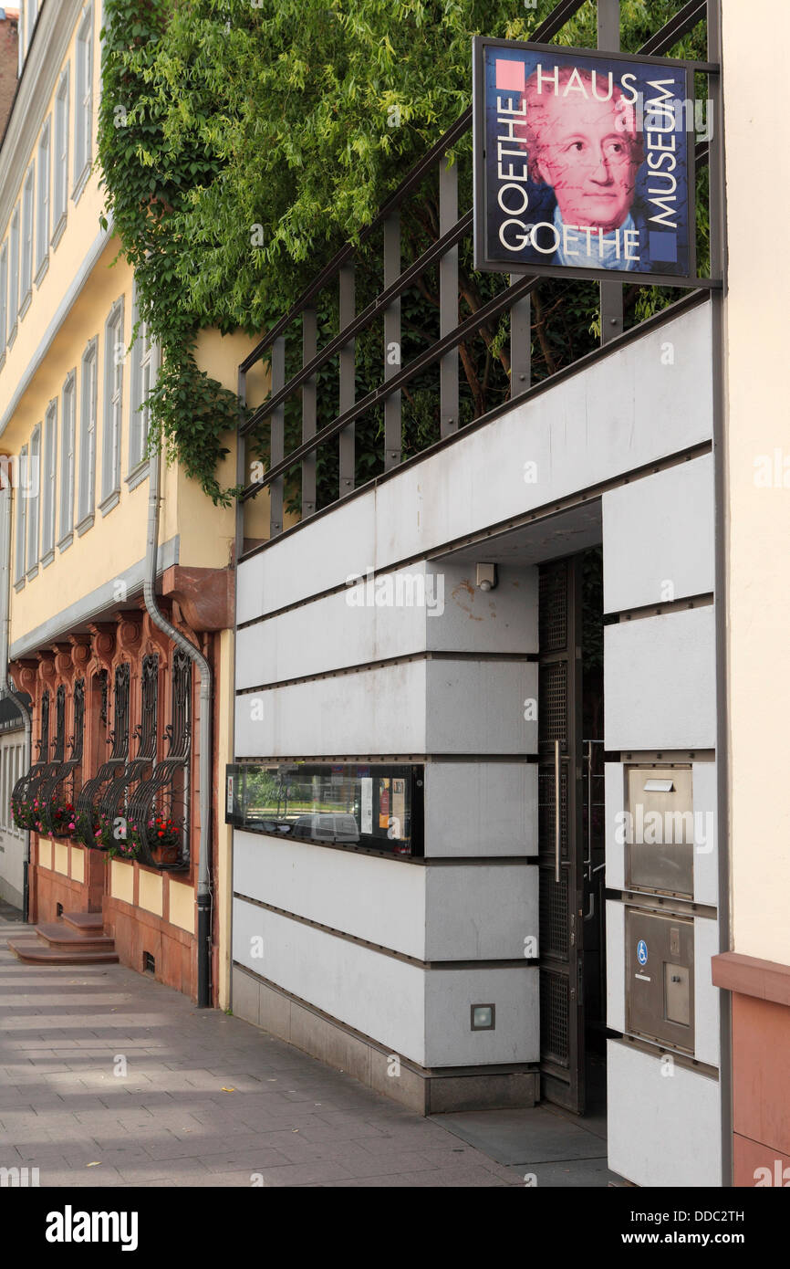 The Goethe Haus Museum in Frankfurt-am-Main, Germany. Stock Photo