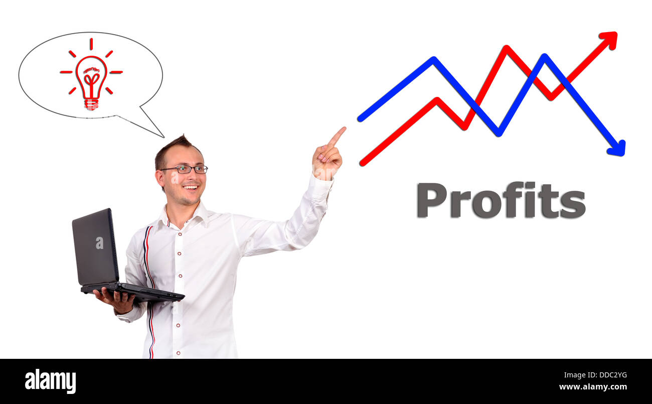 points to growth chart Stock Photo Alamy