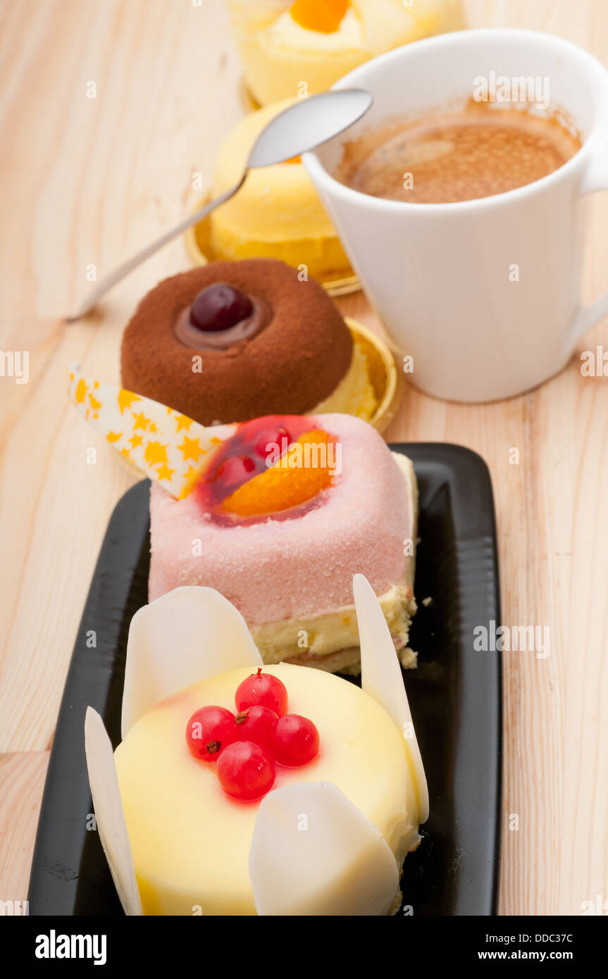 espresso coffee and fruit cake Stock Photo Alamy