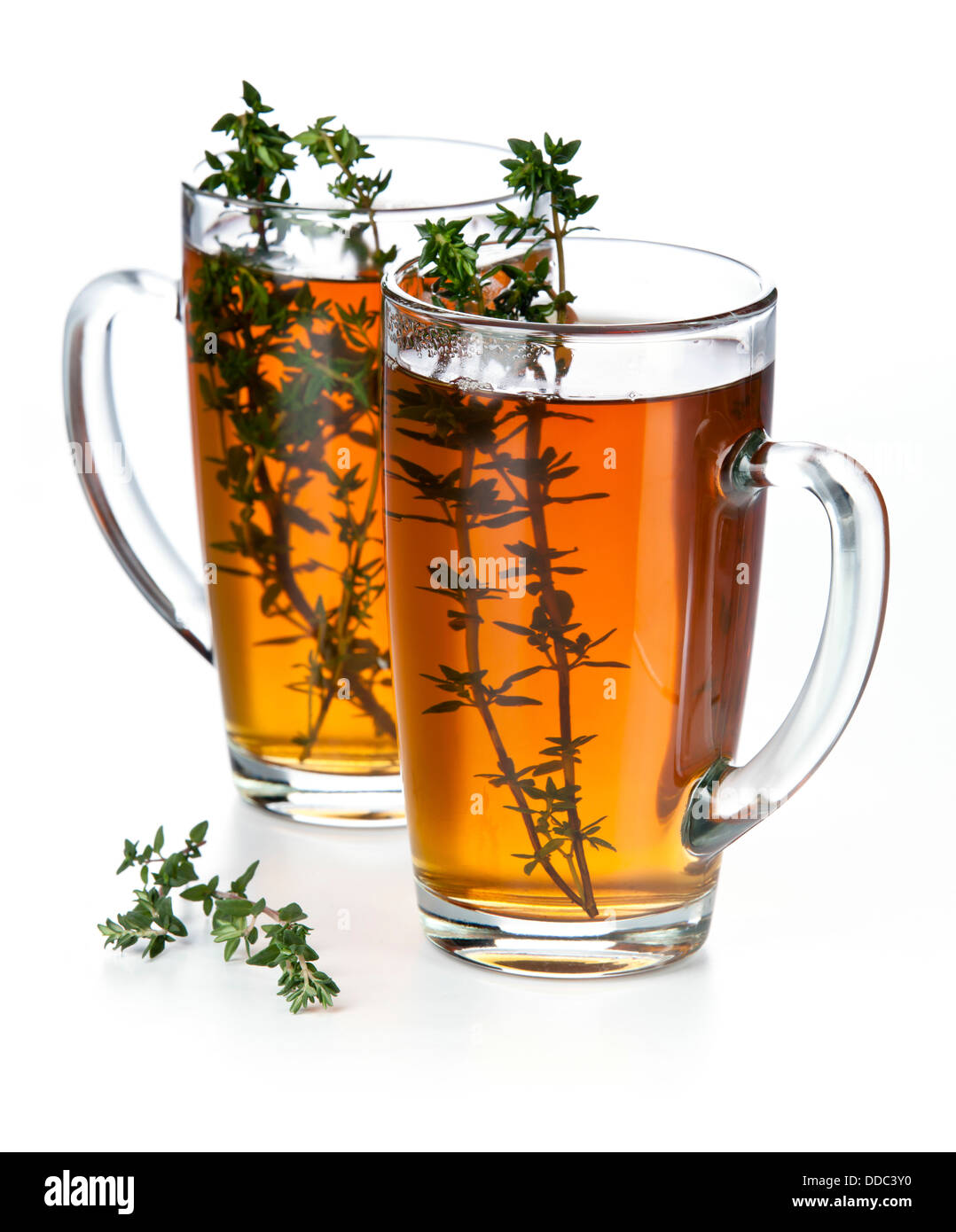 Tea thymus on white background Stock Photo