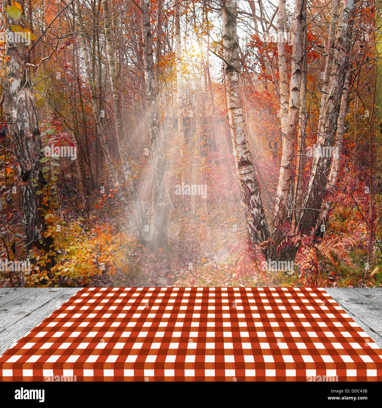 Empty wooden table for product display montages Stock Photo