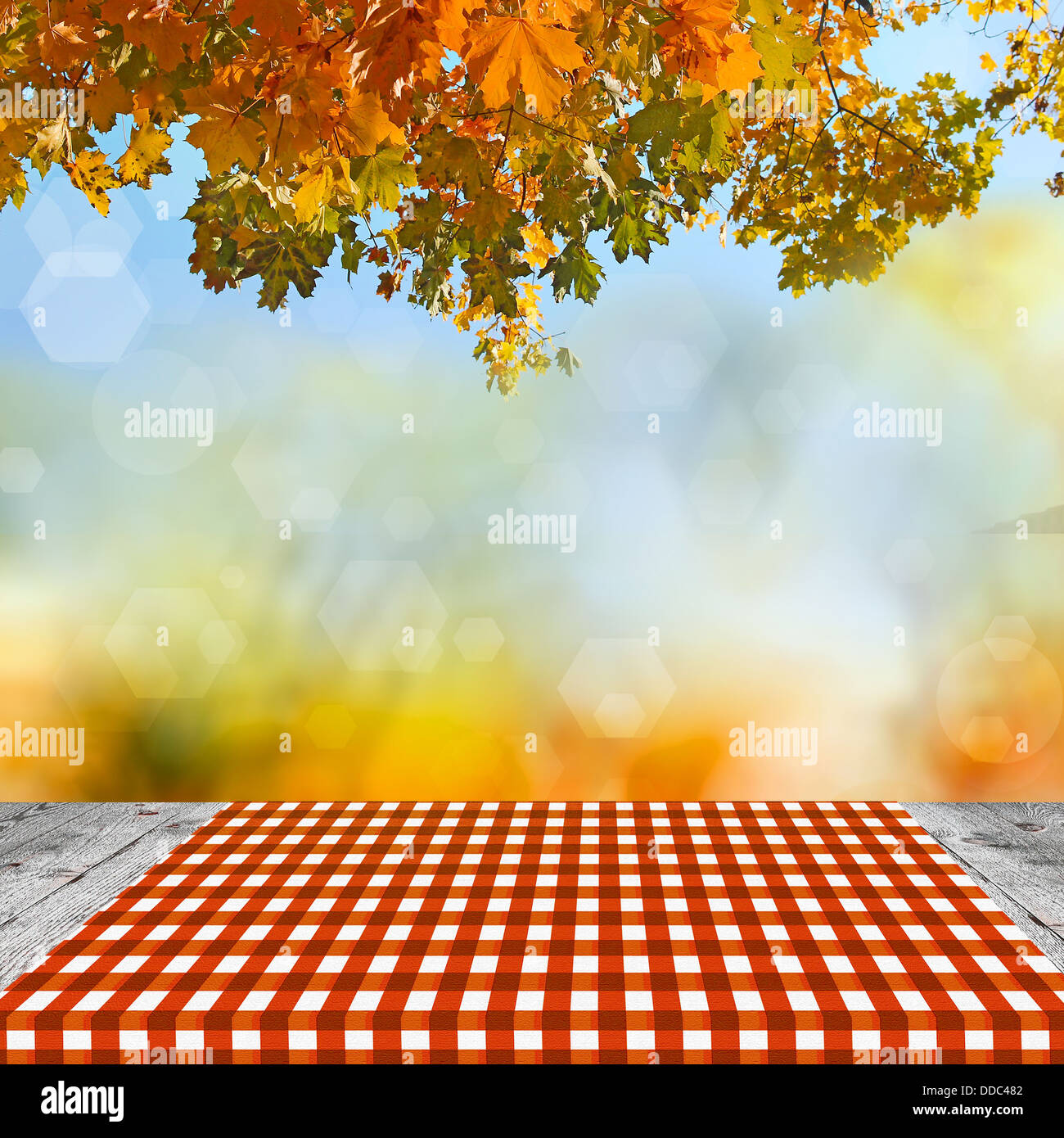 Empty wooden table for product display montages Stock Photo