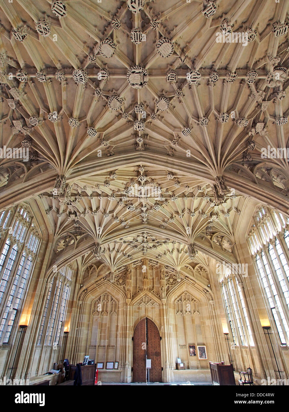 Oxford University Divinity School interior ceiling Stock Photo