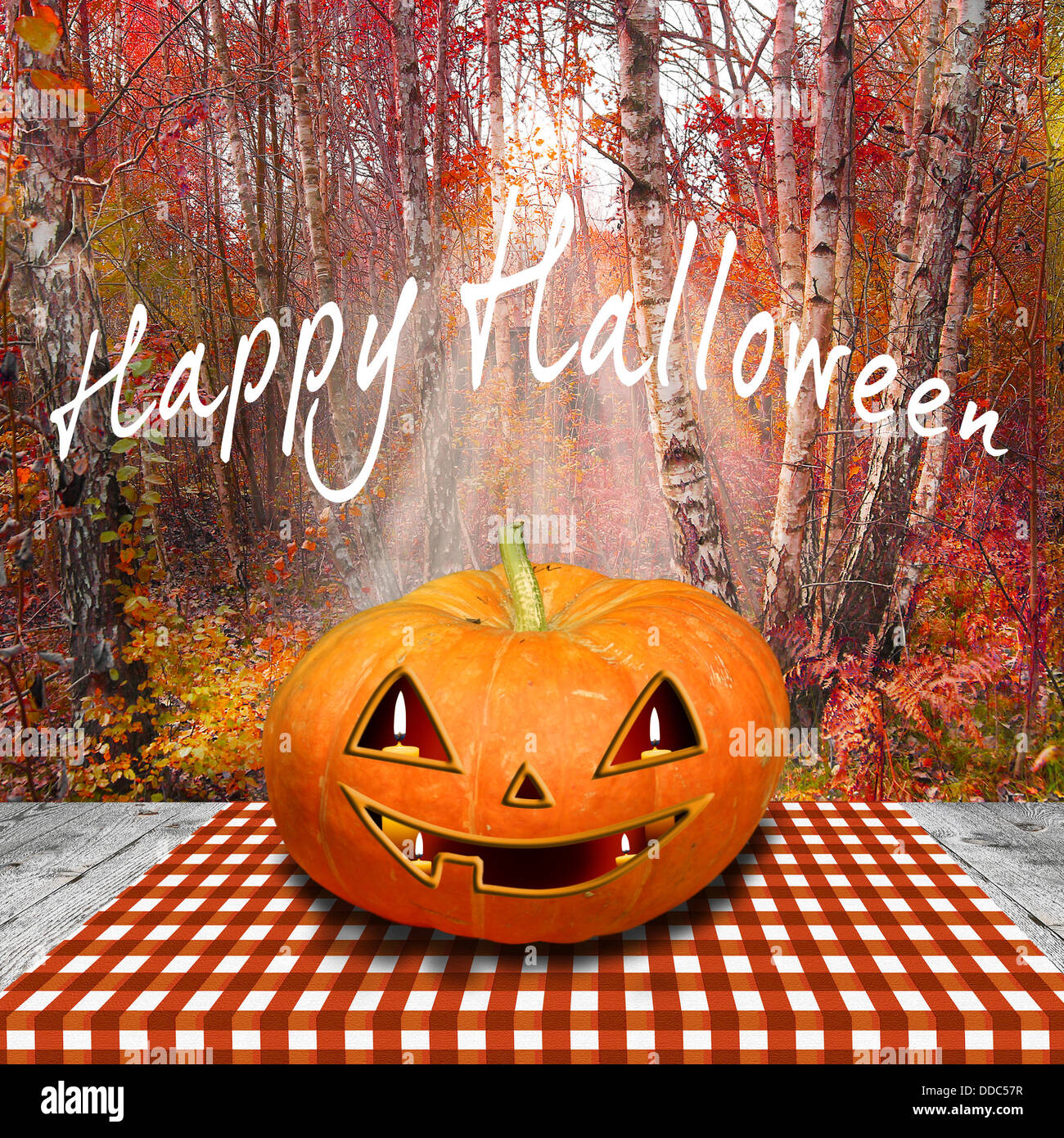 Background of Autumn Leaves with pumpkin Stock Photo - Alamy