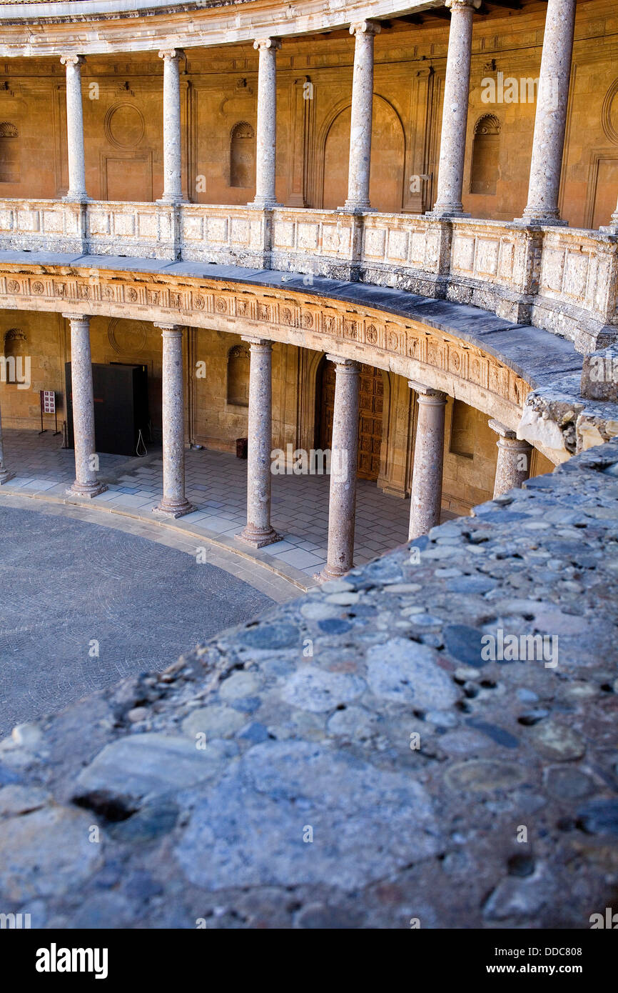 Charles V's palace, Alhambra. Granada, Andalusia. Spain Stock Photo