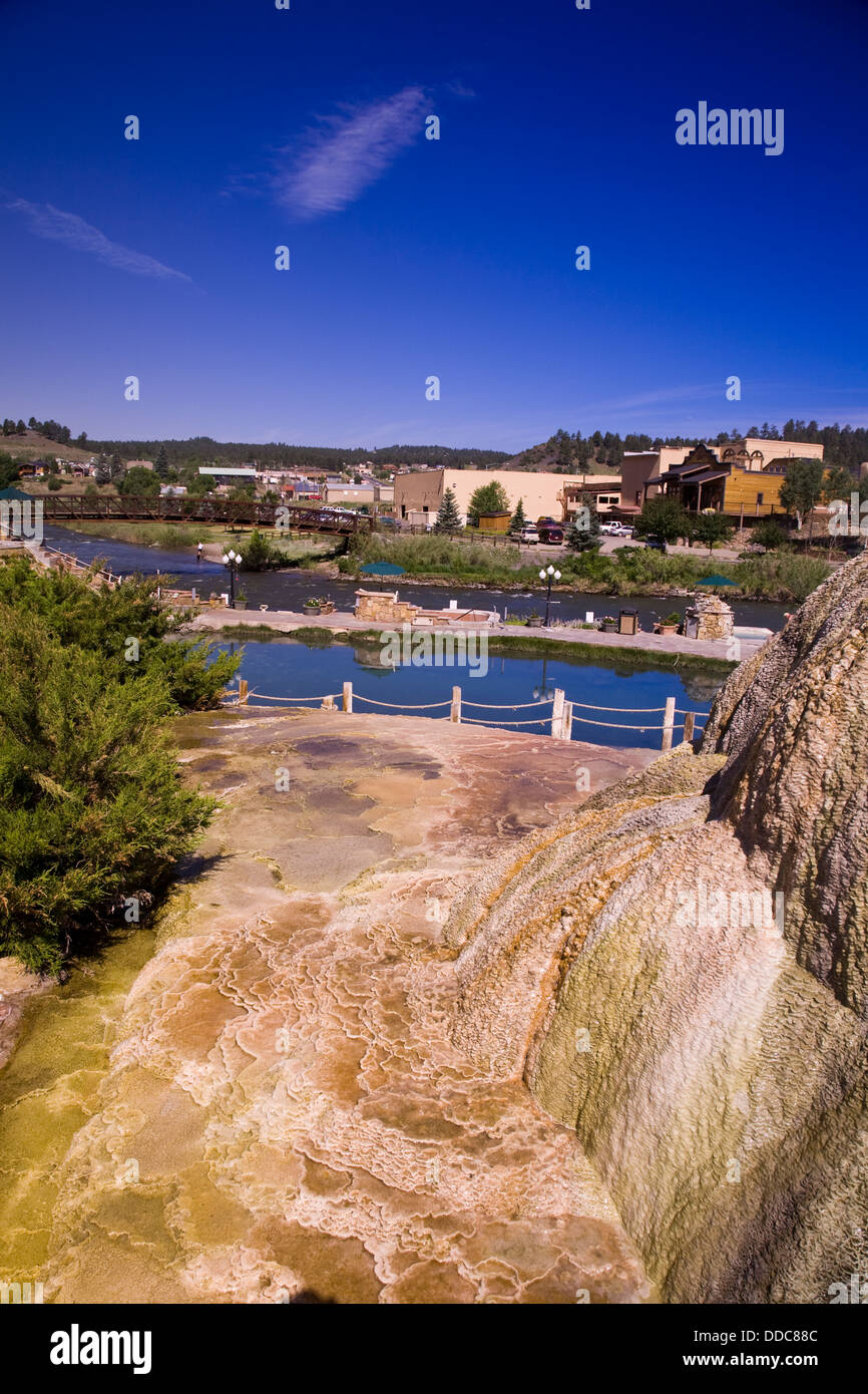 Therapeutic mineral pools at the Springs Resort, Pagosa Springs, CO, USA Stock Photo