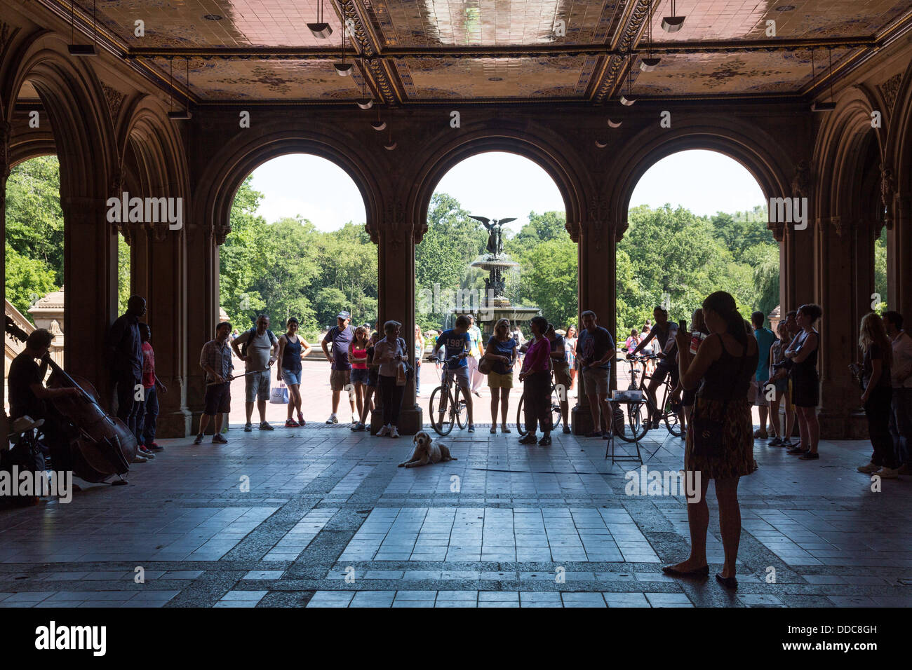 Winter at Bethesda Terrace in Central Park New York City Stock Photo - Alamy