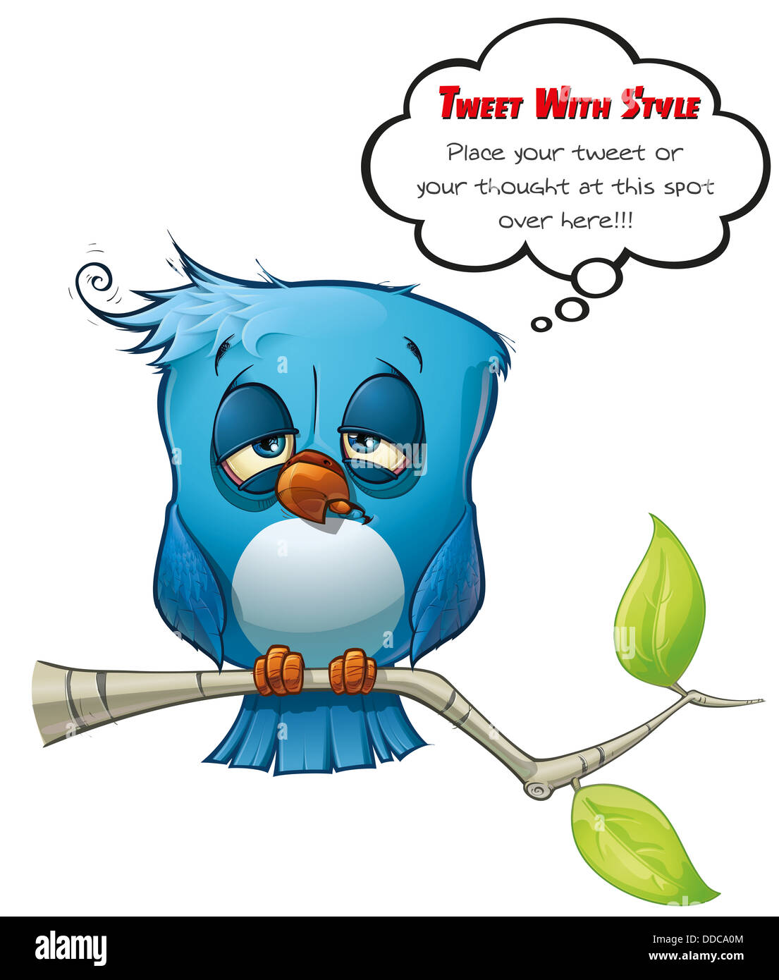 Blue Bird Hangover Stock Photo Alamy