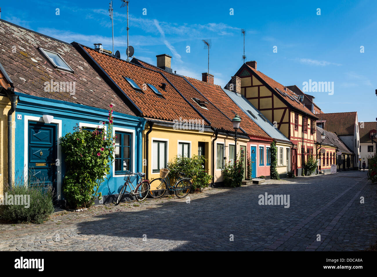Nice Colourfull Houses In Ystad Sweden Stock Photo 59893130 Alamy postales-de-campo-on-twitter-schwedisches-haus-schwedenhaus