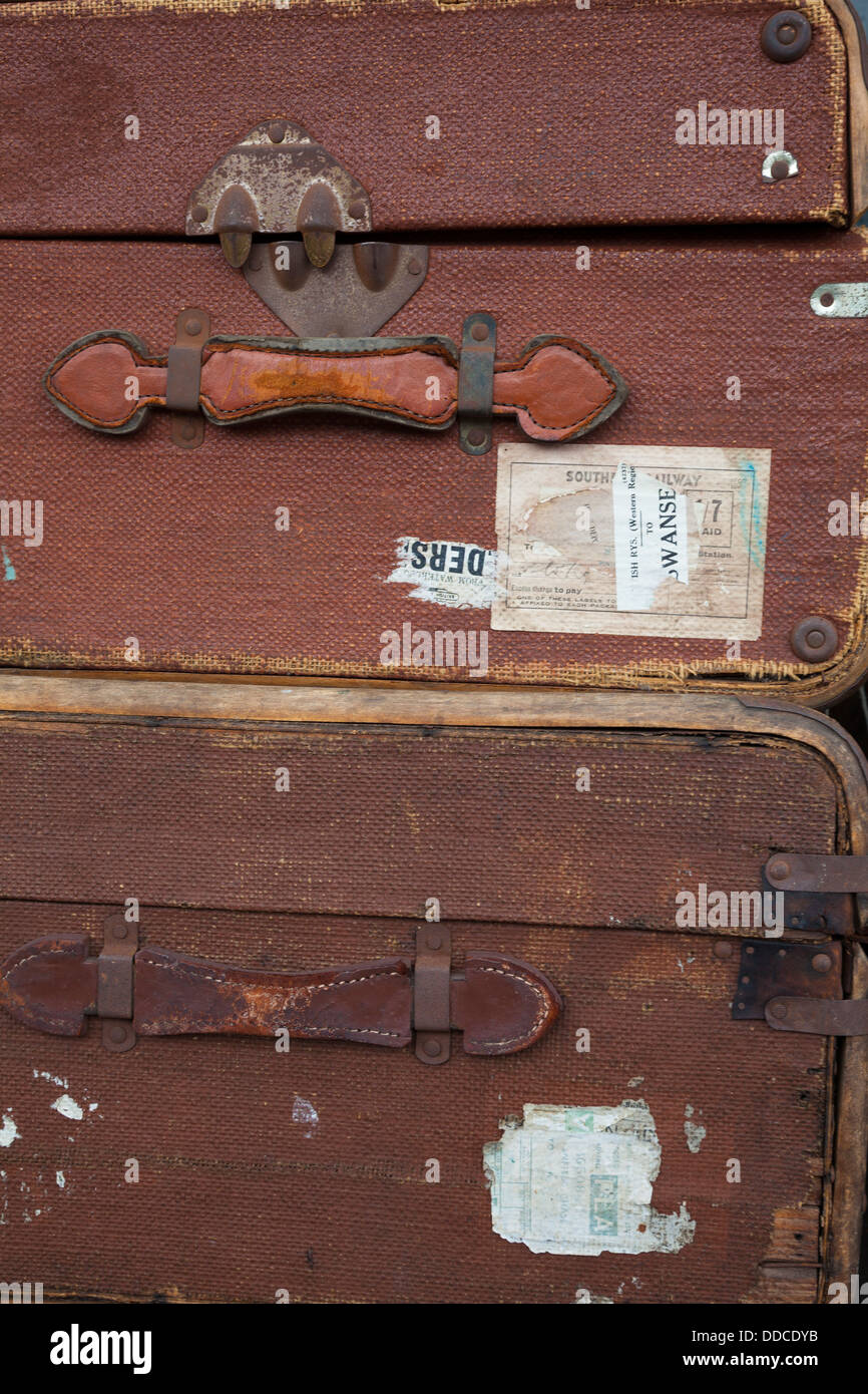 Old fashioned travel luggage Stock Photo Alamy