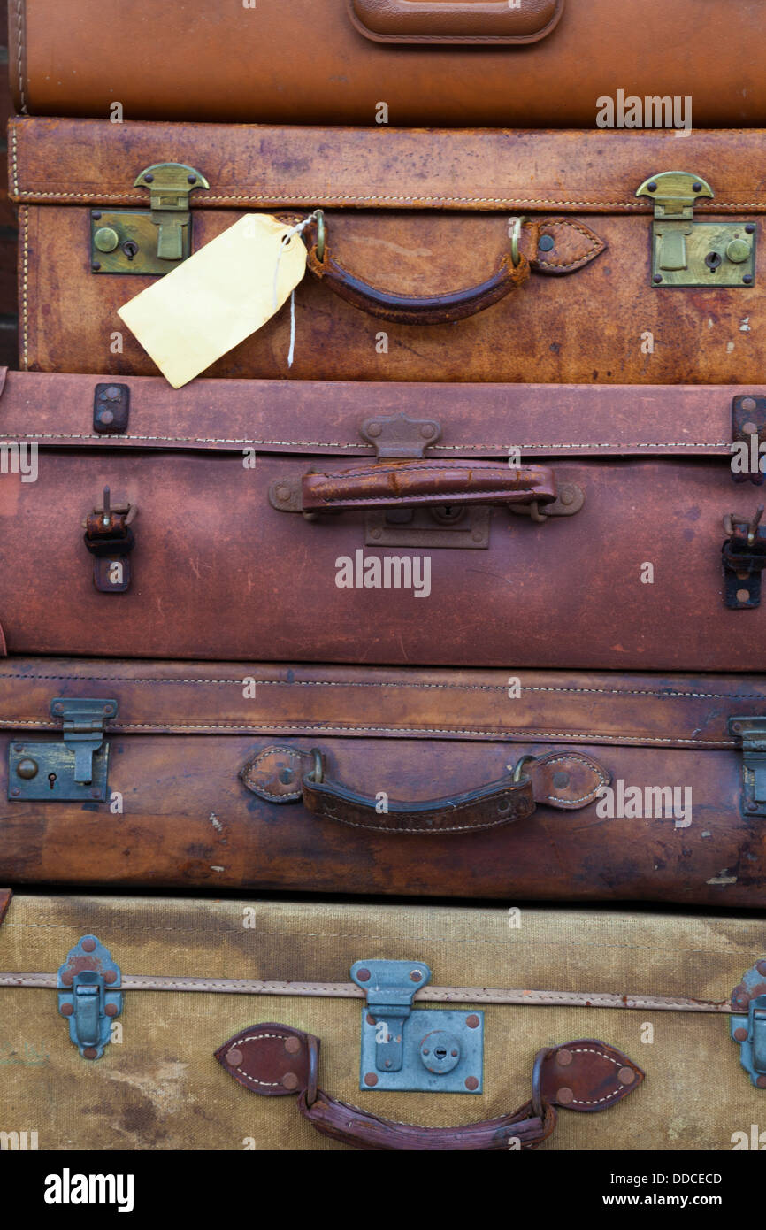 Old fashioned travel luggage Stock Photo Alamy