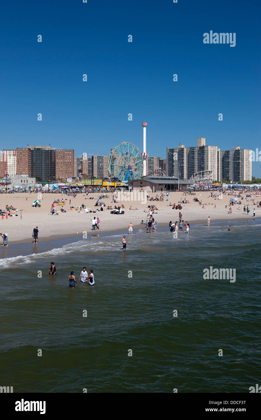 BEACHFRONT CONEY ISLAND BROOKLYN NEW YORK CITY USA Stock Photo