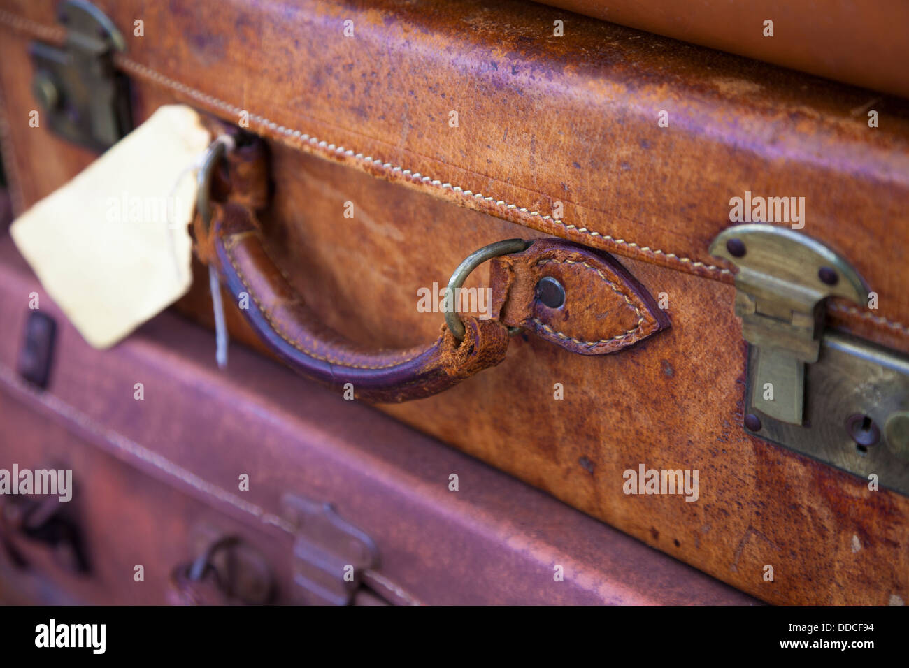 Old fashioned travel luggage Stock Photo Alamy