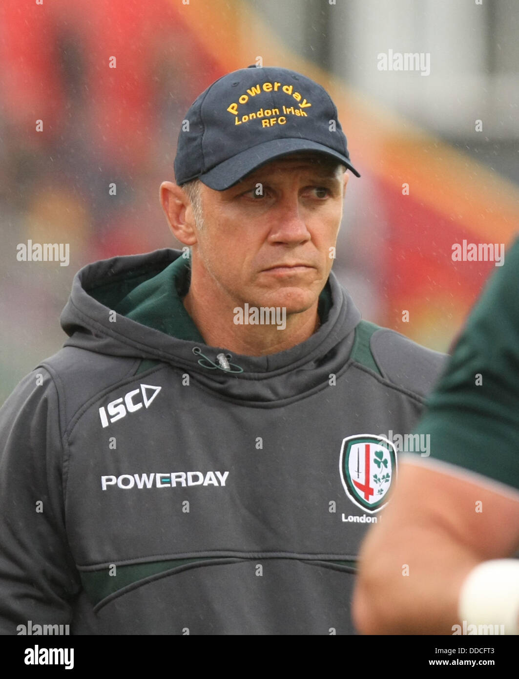 Musgrave Park, Cork, Ireland. . 30th Aug, 2013. London Irish coach