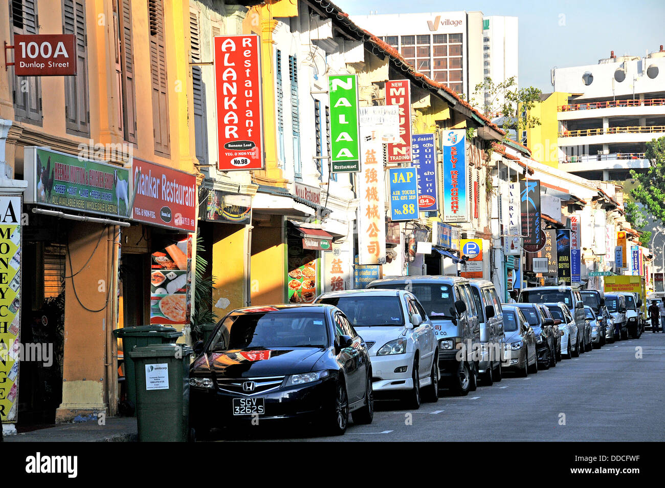 street scene Little India Dunlop street Singapore Stock Photo Alamy
