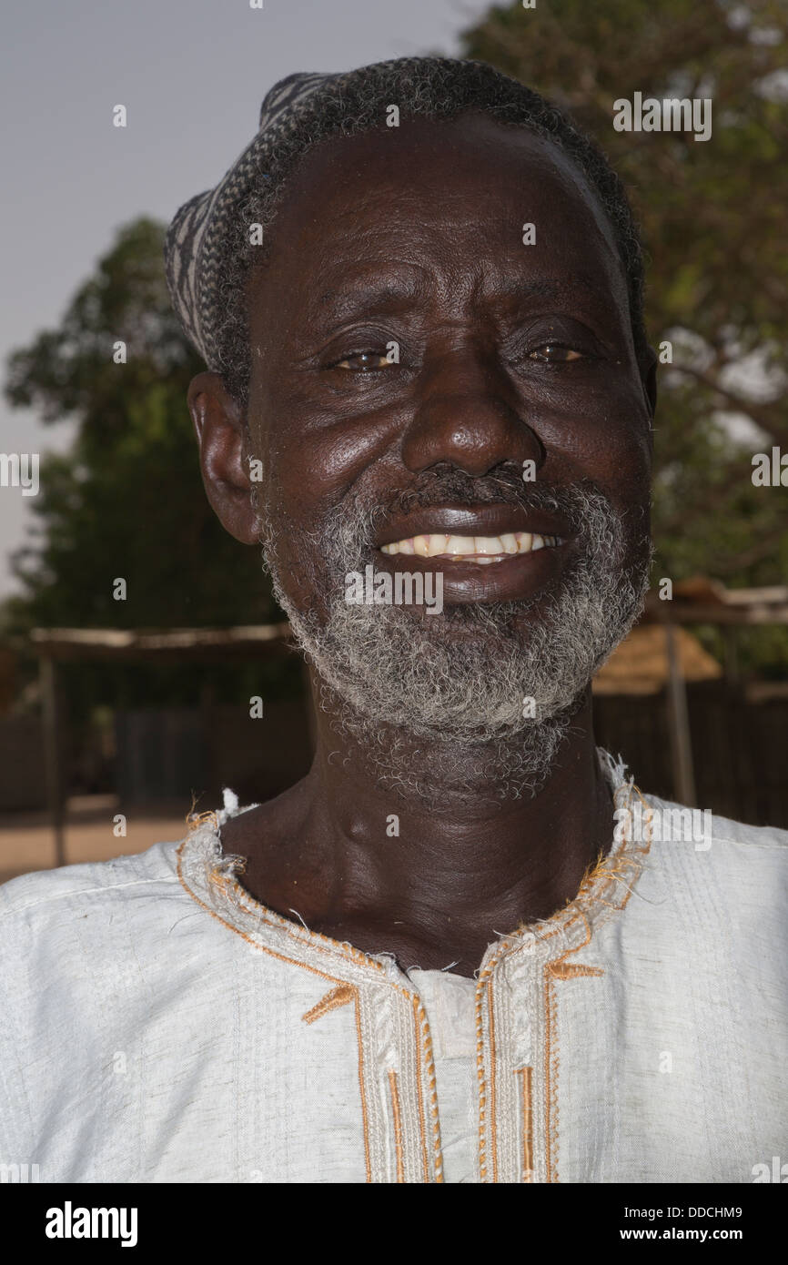 Senegalese Farmer, Inhabitant of Bijam, a Wolof Village, near Kaolack, Senegal. Stock Photo